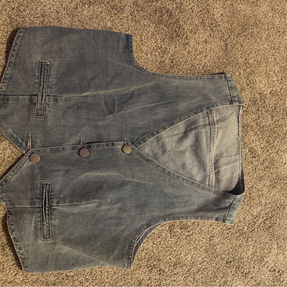 H&M Blue Denim Crop Top